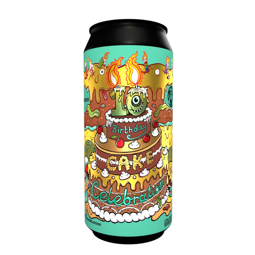 Amundsen 10th Birthday Cake x Emperors | Java the Hutt's Chunky Toffee Hazelnut Coffee Cake Imperial Pastry Stout 12% 440ml Can