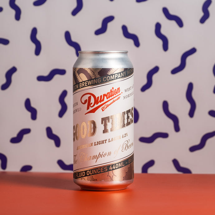 Duration X Cloudwater | Good Times American Light Lager | 4.2% 440ml Can