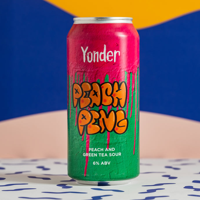Yonder - Peach Peng Peach & Green Tea Sour 6.0% 440ml Can - all good beer.