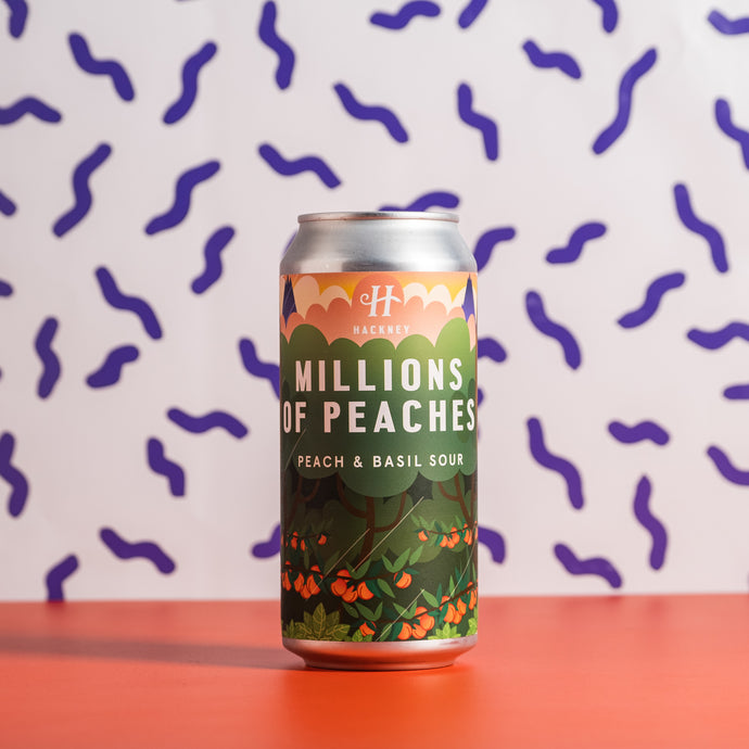 Hackney Brewery - Millions of Peaches Peach & Basil Sour 4% 440ml can - Sour from ALL GOOD BEER