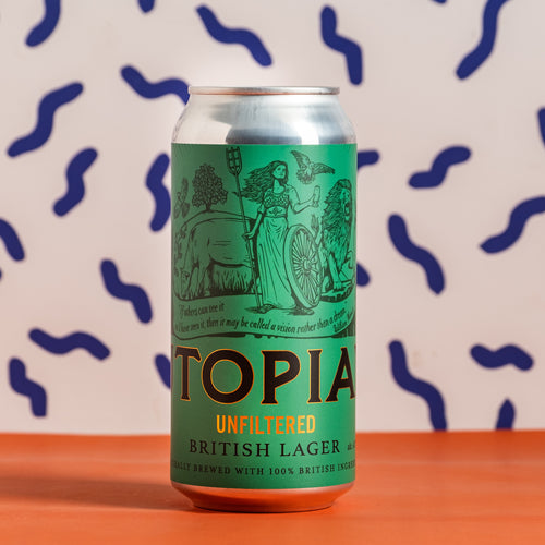 Utopian - Unfiltered British Lager 4.7% 440ml Can - Lager from ALL GOOD BEER