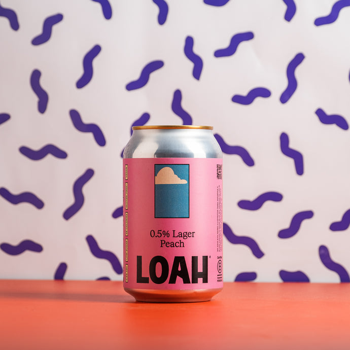 Loah | Lager Peach | 0.5% 330ml Can