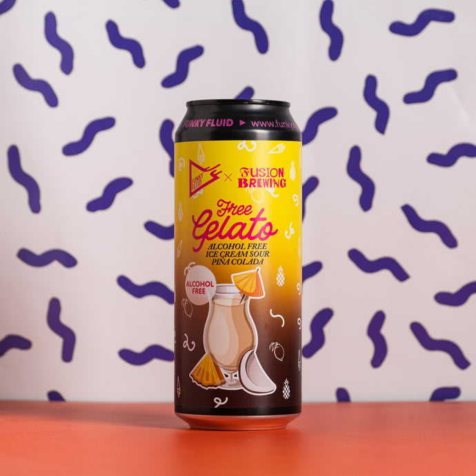 Funky Fluid | Free Gelato AF Ice Cream Sour Pina Colada | 0.5% 500ml Can