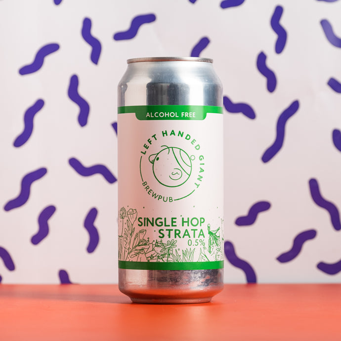 Left Handed Giant Brewpub | Alcohol-Free Single Hop: Strata Pale Ale | 0.5% 440ml Can