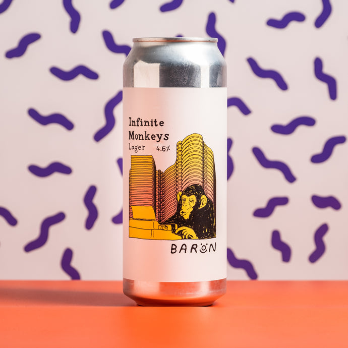 Baron Brewing | Infinite Monkeys Lager | 4.6% 500ml Can